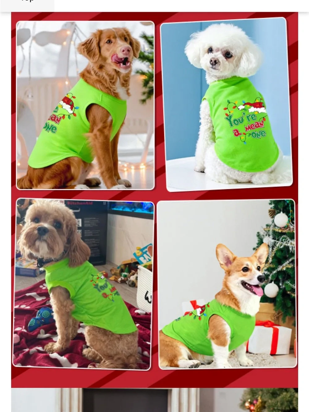 Grinch Green Dog Shirts - Holiday Graphic nwot new l/xl